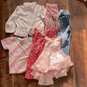7 piece set girls 2T/3T bundle